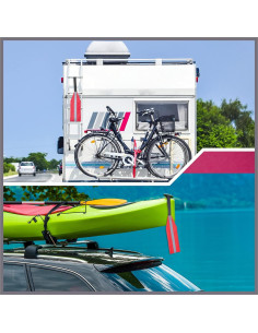 Bandera de Seguridad Frienda para Kayak y Canoa Roja Reflectante 2