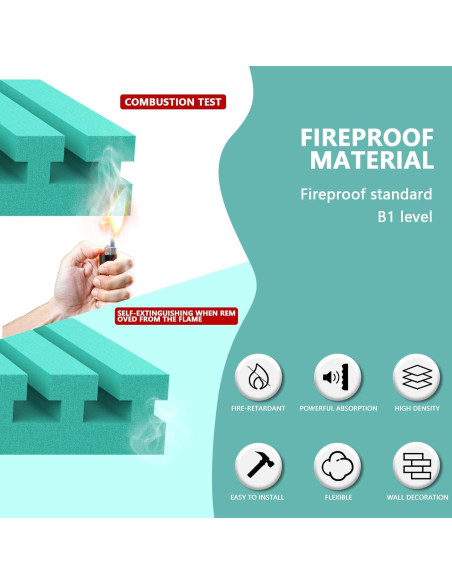 Paneles Acústicos GZ-L 30.48x30.48cm 42PACK Insonorización