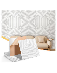 Paneles Acústicos Blancos Autoadhesivos 6-Pack 60x60cm - Reducción de Ruido