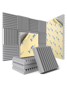 Paquete de 12 Paneles Acústicos NEPIS 5.08cm Gris