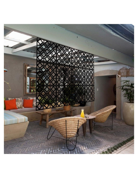 Divisor de Habitaciones Colgante Stepstall 12 Pcs PVC Negro