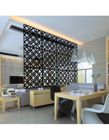 Divisor de Habitaciones Colgante Stepstall 12 Pcs PVC Negro