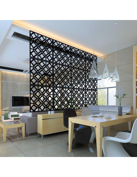 Divisor de Habitaciones Colgante Stepstall 12 Pcs PVC Negro