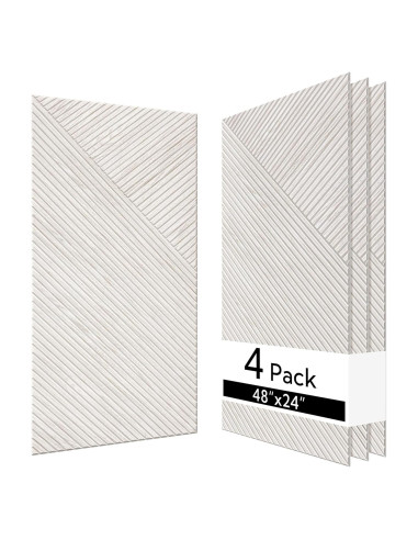 Paneles Acústicos Autoadhesivos Olanglab 4 Pack 120x60 cm Madera