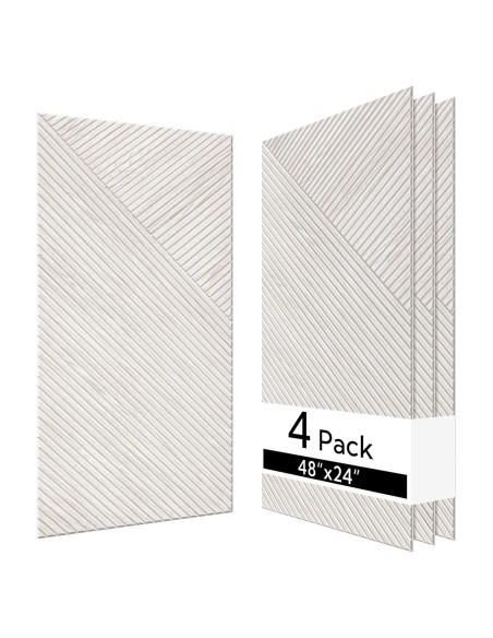 Paneles Acústicos Autoadhesivos Olanglab 4 Pack 120x60 cm Madera