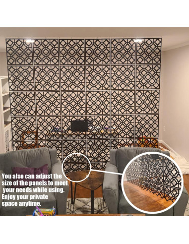 Divisor de Habitaciones Colgante Stepstall 12 Pcs PVC Negro