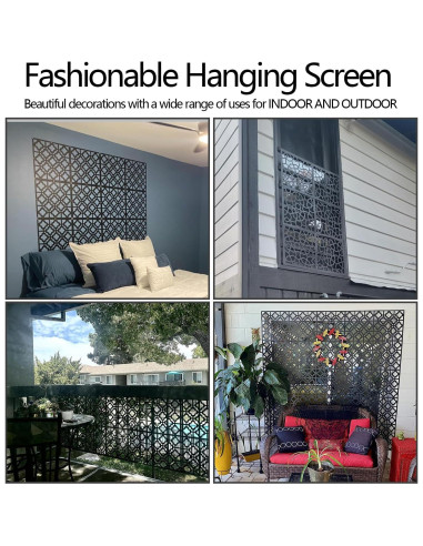 Divisor de Habitaciones Colgante Stepstall 12 Pcs PVC Negro