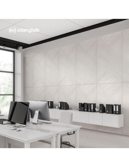 Paneles Acústicos Autoadhesivos Olanglab 4 Pack 120x60 cm Madera