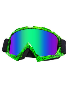 Gafas de Motocross CoPvner Adultos y Niños Verde Araña