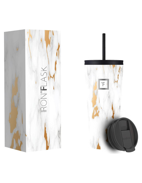 Taza de Acero Inoxidable IRON FLASK 32 Oz Calacatta