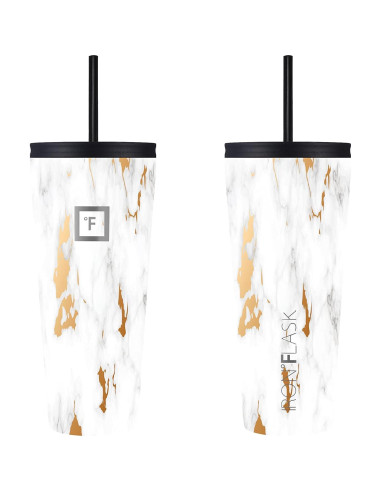 Taza de Acero Inoxidable IRON FLASK 32 Oz Calacatta