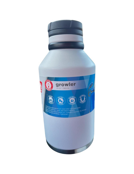 Growler Aislado Coleman 1.89L Acero Inoxidable Nube Blanca
