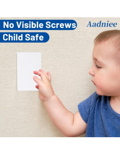 Placas de Pared Sin Tornillos Aadniee 1 Gang 5 Piezas Blanco 2