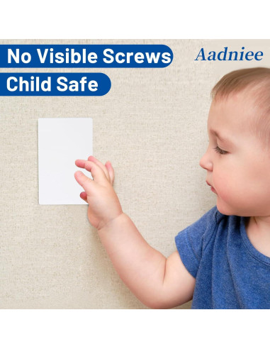 Placas de Pared Sin Tornillos Aadniee 1 Gang 5 Piezas Blanco
