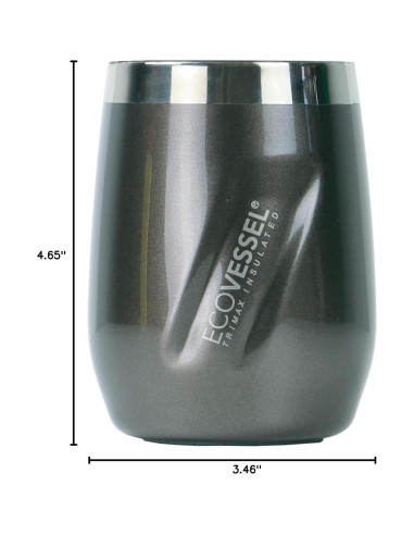 Taza de Vino Aislada EcoVessel Port 295ml Acero Inoxidable