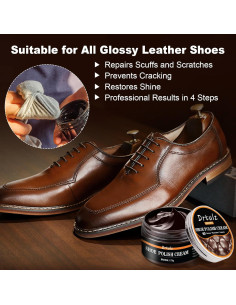 Kit de Pulido de Zapatos de 15 Piezas drtulz - Cuidado Cuero Liso 2