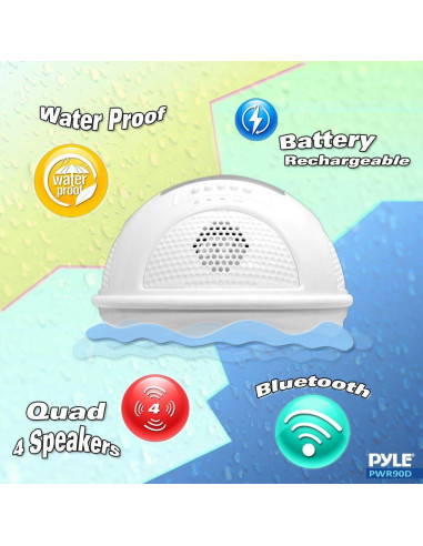 Altavoz Flotante Impermeable Pyle AZPWR90DWT Bluetooth