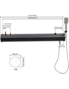 Ducha Solar Portátil VitaChicuy 20L con Cabezal y Manguera 2