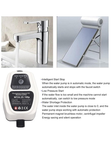 Bomba de Presión Booster 24V DC 100W 25L/min Automática