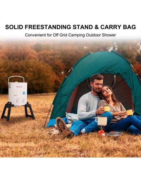 Ducha de Gas Propano Portátil Camplux 5L con Bomba