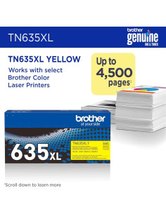 Cartucho de Tóner Amarillo Brother TN635XLY Alta Capacidad 2