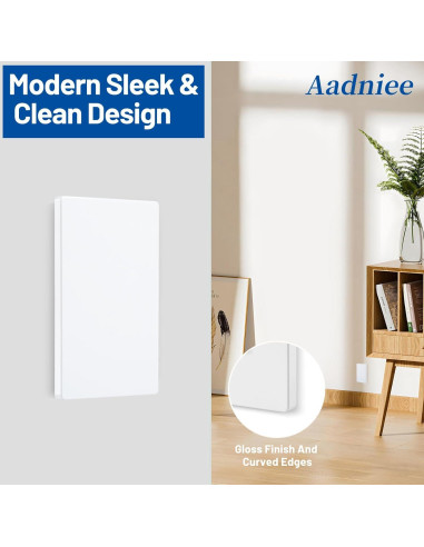 Placas de Pared Sin Tornillos Aadniee 1 Gang 5 Piezas Blanco