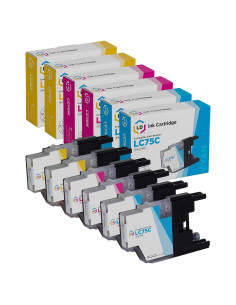 Cartucho de tinta compatible LD para Brother LC75 - 6 unidades