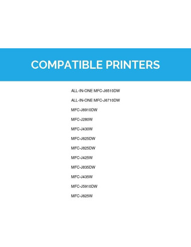 Cartucho de tinta compatible LD para Brother LC75 - 6 unidades