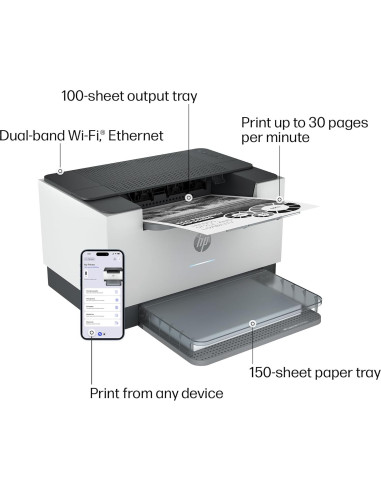 Impresora Inalámbrica HP LaserJet M209dw - Doble Cara, 30 ppm