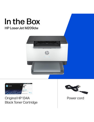 Impresora Inalámbrica HP LaserJet M209dw - Doble Cara, 30 ppm
