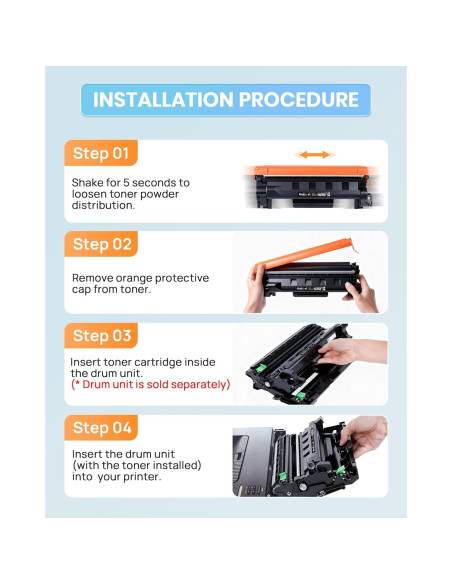 Tóner E-Z Ink TN760 Compatible para Impresora Brother - Paquete Doble