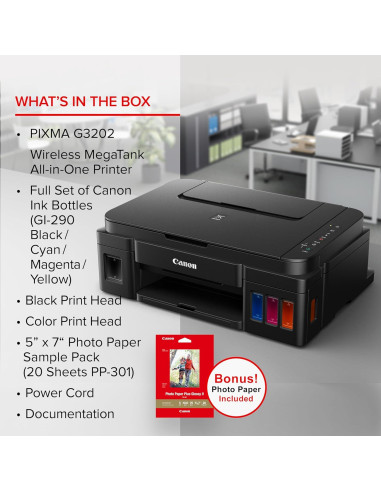 Impresora Todo-en-Uno Inalámbrica Canon PIXMA G3202