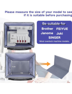 Funda para Overlock GMAK Universal con Base Acolchada Gris 2