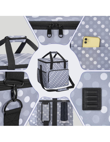 Funda para Overlock GMAK Universal con Base Acolchada Gris