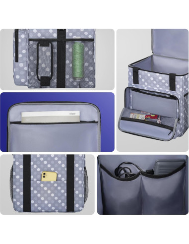 Funda para Overlock GMAK Universal con Base Acolchada Gris