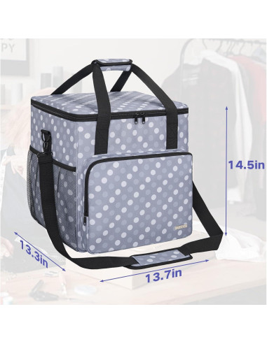 Funda para Overlock GMAK Universal con Base Acolchada Gris