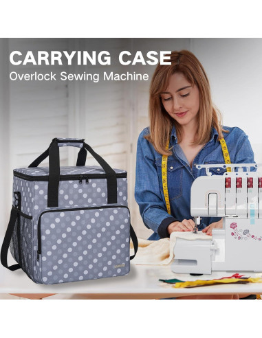 Funda para Overlock GMAK Universal con Base Acolchada Gris