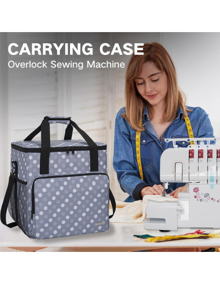 Funda para Overlock GMAK Universal con Base Acolchada Gris