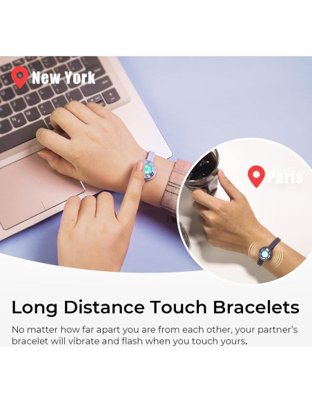 Pulsera de Toque Totwoo para Parejas - Joyería Inteligente Azul