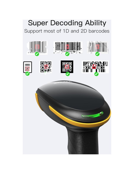 Escáner de Códigos de Barras 2D Inateck BCST-35 Inalámbrico