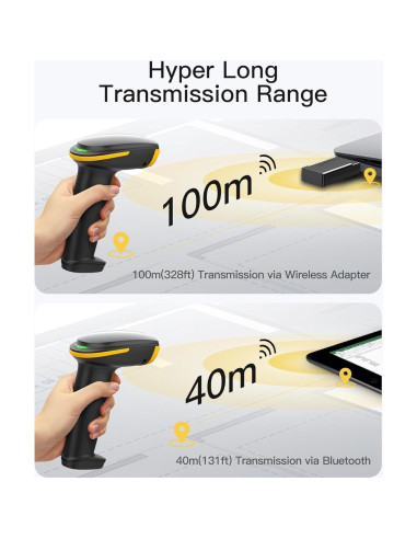 Escáner de Códigos de Barras 2D Inateck BCST-35 Inalámbrico