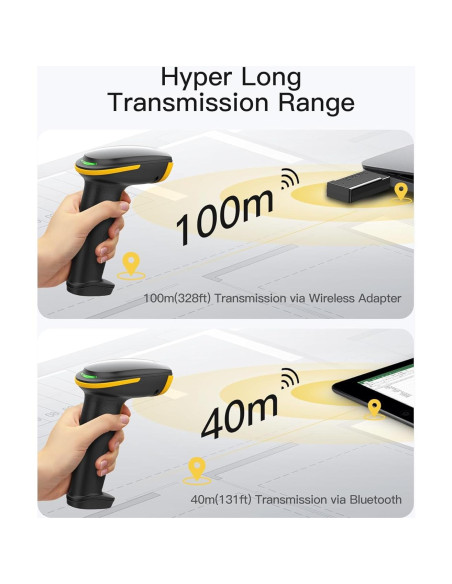 Escáner de Códigos de Barras 2D Inateck BCST-35 Inalámbrico