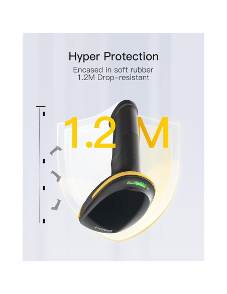 Escáner de Códigos de Barras 2D Inateck BCST-35 Inalámbrico