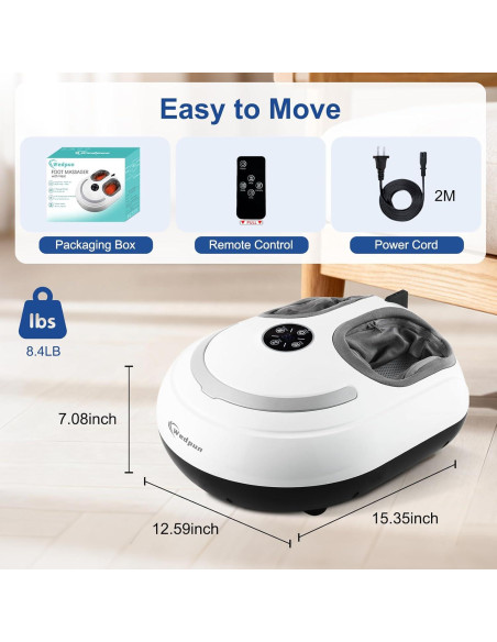 Masajeador de pies Shiatsu Wedpun con calor y compresión 3 niveles