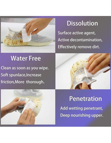 Toallitas Limpiadoras para Zapatos zEdx - Paquete de 2 (60 Pcs)