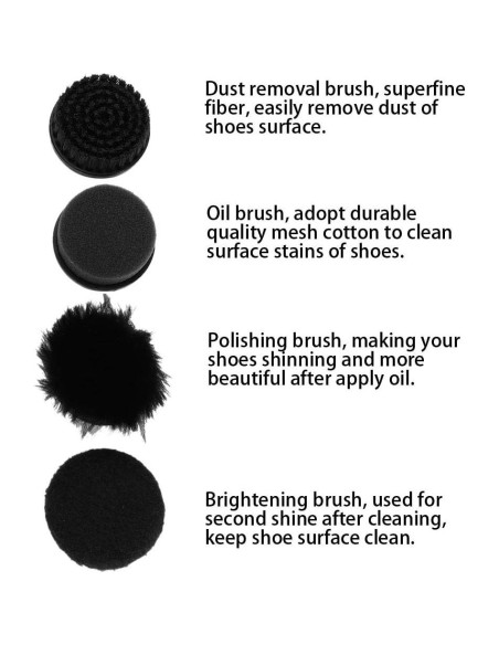 Kit de Limpieza de Zapatos Eléctrico YUYTE con 4 Cabezas