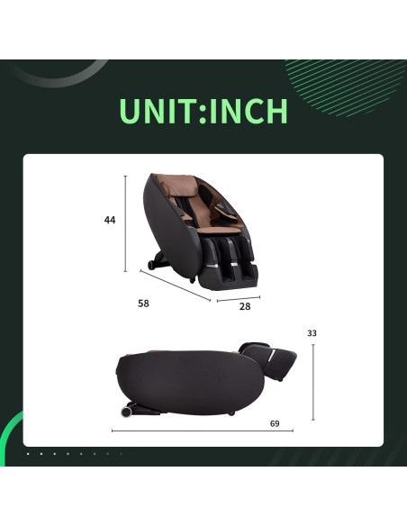 Silla de Masaje Shiatsu BestMassage Cuerpo Completo Reclinable