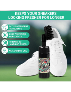 Kit de Limpieza de Zapatos Cleat Magic con Cepillo y Espuma 2