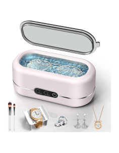 Limpiador Ultrasónico de Joyas BYASKZIV Rosa Claro 48kHz