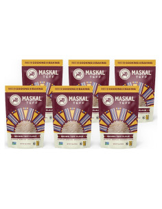 Harina de Teff Marrón Maskal 6 Paquetes de 396g Sin Gluten